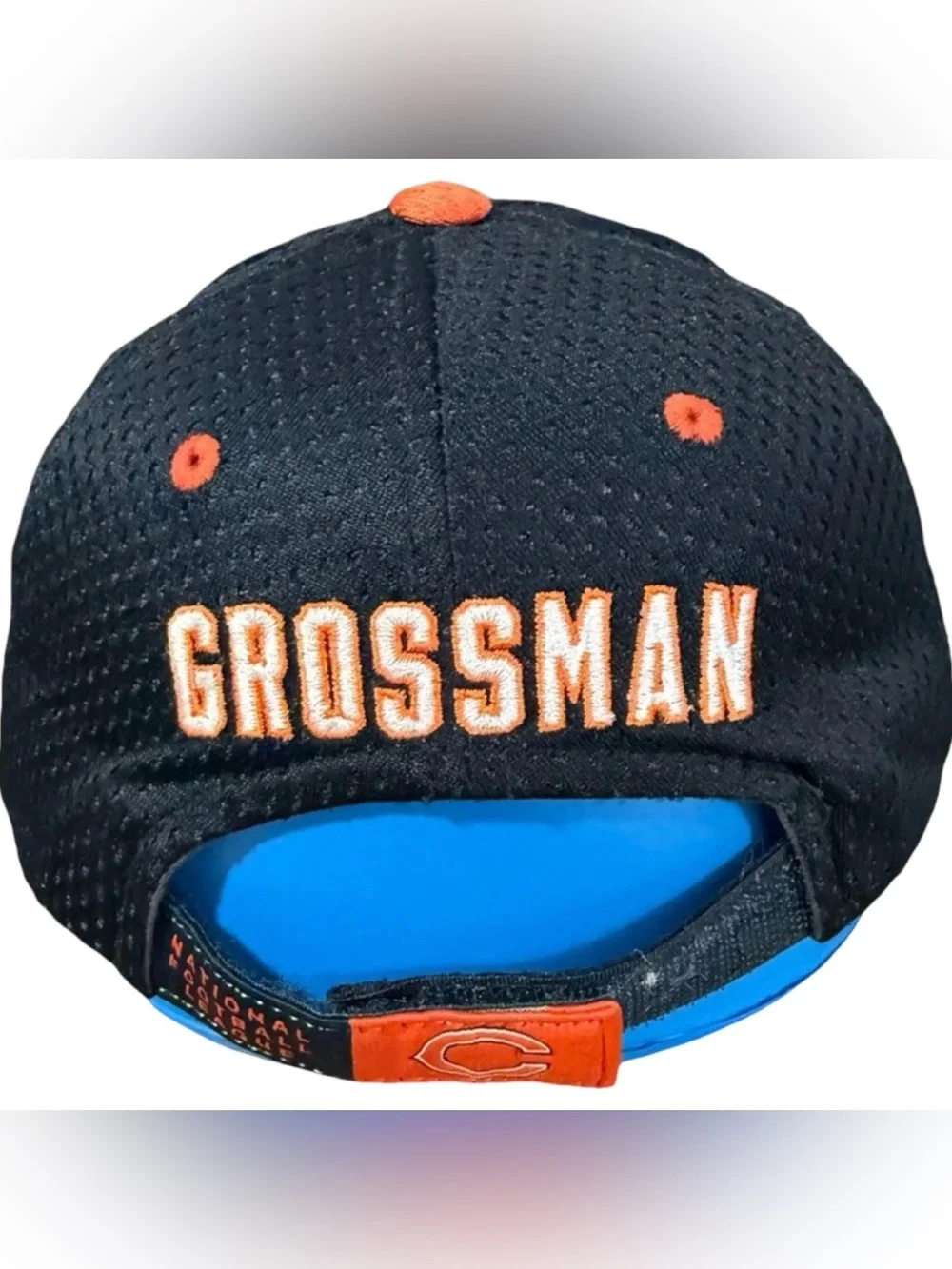 Chicago Bears New Era 39THIRTY Flex Hat - Navy/Orange Sideline Mesh Cap Size S/M